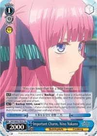 Important Charm, Nino Nakano - The Quintessential Quintuplets - Weiss Schwarz card