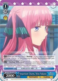 Important Charm, Nino Nakano (RRR) - The Quintessential Quintuplets - Weiss Schwarz card