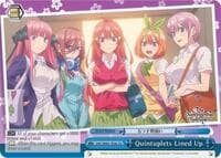 Quintuplets Lined Up (Blue) - The Quintessential Quintuplets - Weiss Schwarz card