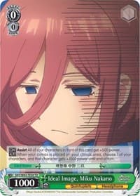 Ideal Image, Miku Nakano - The Quintessential Quintuplets - Weiss Schwarz card