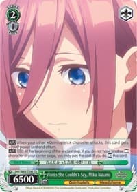 Words She Couldn't Say, Miku Nakano - The Quintessential Quintuplets - Weiss Schwarz card