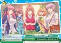 Quintuplets Lined Up (Green) - 5HY/W83-TE42 - The Quintessential Quintuplets - Weiss Schwarz card