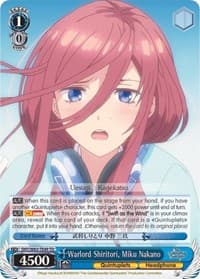 Warlord Shiritori, Miku Nakano - The Quintessential Quintuplets - Weiss Schwarz card