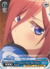 A Maiden's Heart, Miku Nakano - The Quintessential Quintuplets - Weiss Schwarz card