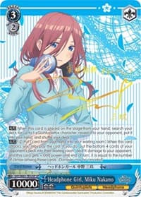Headphone Girl, Miku Nakano (SP) - The Quintessential Quintuplets - Weiss Schwarz card