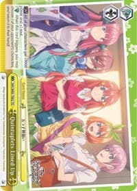 Quintuplets Lined Up (Yellow) - The Quintessential Quintuplets - Weiss Schwarz card