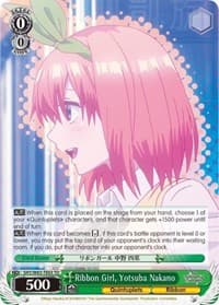 Ribbon Girl, Yotsuba Nakano - The Quintessential Quintuplets - Weiss Schwarz card