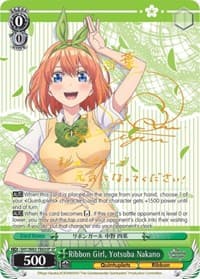 Ribbon Girl, Yotsuba Nakano (SP) - The Quintessential Quintuplets - Weiss Schwarz card