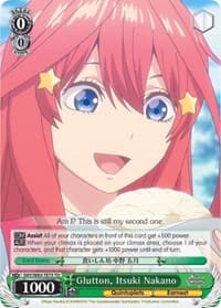 Glutton, Itsuki Nakano - The Quintessential Quintuplets - Weiss Schwarz card