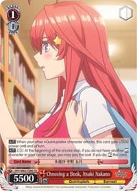 Choosing a Book, Itsuki Nakano - The Quintessential Quintuplets - Weiss Schwarz card