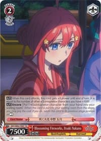 Blossoming Fireworks, Itsuki Nakano - The Quintessential Quintuplets - Weiss Schwarz card