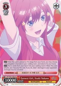 Earnest Girl, Itsuki Nakano - The Quintessential Quintuplets - Weiss Schwarz card