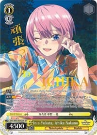In a Yukata, Ichika Nakano (SP) - The Quintessential Quintuplets - Weiss Schwarz card