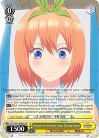 Onwards to the School Camp! Yotsuba Nakano (SR) - The Quintessential Quintuplets - Weiss Schwarz card