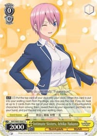 Intimate Sisters, Ichika Nakano - The Quintessential Quintuplets - Weiss Schwarz card