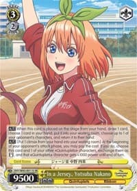 In a Jersey, Yotsuba Nakano (SR) - The Quintessential Quintuplets - Weiss Schwarz card