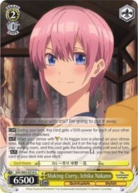 Making Curry, Ichika Nakano - The Quintessential Quintuplets - Weiss Schwarz card
