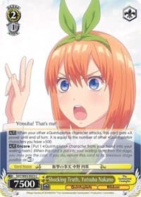 Shocking Truth, Yotsuba Nakano - The Quintessential Quintuplets - Weiss Schwarz card