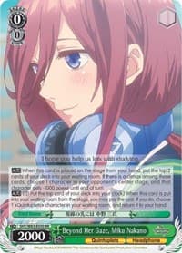 Beyond Her Gaze, Miku Nakano - The Quintessential Quintuplets - Weiss Schwarz card