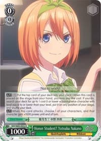 Honor Student? Yotsuba Nakano - The Quintessential Quintuplets - Weiss Schwarz card