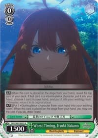 Worst Timing, Itsuki Nakano - The Quintessential Quintuplets - Weiss Schwarz card