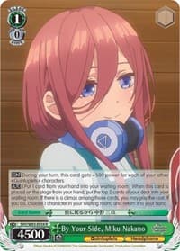 By Your Side, Miku Nakano - The Quintessential Quintuplets - Weiss Schwarz card