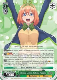 Intimate Sisters, Yotsuba Nakano - The Quintessential Quintuplets - Weiss Schwarz card