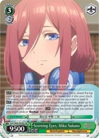 Scorning Eyes, Miku Nakano (SR) - The Quintessential Quintuplets - Weiss Schwarz card