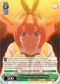 Each and Everyone's Strengths, Yotsuba Nakano - The Quintessential Quintuplets - Weiss Schwarz card