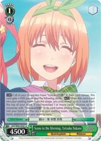 Scene in the Morning, Yotsuba Nakano - The Quintessential Quintuplets - Weiss Schwarz card