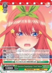 Operation Doppelganger, Itsuki Nakano - The Quintessential Quintuplets - Weiss Schwarz card