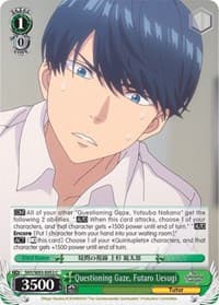 Questioning Gaze, Futaro Uesugi - The Quintessential Quintuplets - Weiss Schwarz card