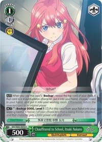 Chauffeured to School, Itsuki Nakano - The Quintessential Quintuplets - Weiss Schwarz card