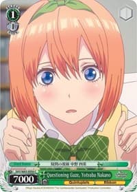 Questioning Gaze, Yotsuba Nakano - The Quintessential Quintuplets - Weiss Schwarz card