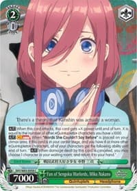 Fan of Sengoku Warlords, Miku Nakano - The Quintessential Quintuplets - Weiss Schwarz card