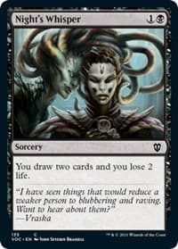 Night's Whisper - Commander: Innistrad: Crimson Vow - Magic: The Gathering card