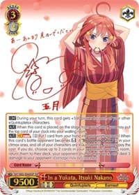 In a Yukata, Itsuki Nakano (SSP) - The Quintessential Quintuplets - Weiss Schwarz card