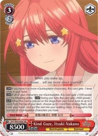 Kind Gaze, Itsuki Nakano - The Quintessential Quintuplets - Weiss Schwarz card