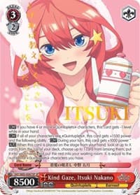 Kind Gaze, Itsuki Nakano (SP) - The Quintessential Quintuplets - Weiss Schwarz card