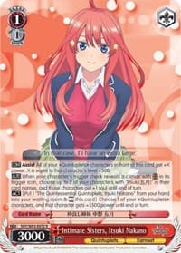 Intimate Sisters, Itsuki Nakano - The Quintessential Quintuplets - Weiss Schwarz card