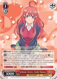 Intimate Sisters, Itsuki Nakano (SR) - The Quintessential Quintuplets - Weiss Schwarz card