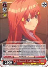 Belligerent, Itsuki Nakano (SR) - The Quintessential Quintuplets - Weiss Schwarz card