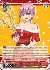 In a Santa Suit, Ichika Nakano - The Quintessential Quintuplets - Weiss Schwarz card