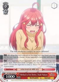 Method to Feel Better, Itsuki Nakano - The Quintessential Quintuplets - Weiss Schwarz card