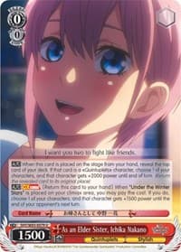 As an Elder Sister, Ichika Nakano - The Quintessential Quintuplets - Weiss Schwarz card
