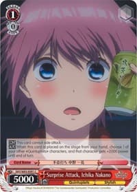 Surprise Attack, Ichika Nakano - The Quintessential Quintuplets - Weiss Schwarz card