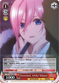 Drenched, Ichika Nakano - The Quintessential Quintuplets - Weiss Schwarz card