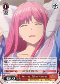 Resting, Nino Nakano - The Quintessential Quintuplets - Weiss Schwarz card