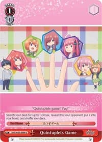 Quintuplets Game - The Quintessential Quintuplets - Weiss Schwarz card