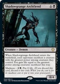 Shadowgrange Archfiend - Commander: Innistrad: Crimson Vow - Magic: The Gathering card